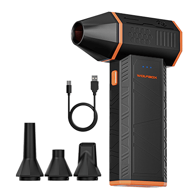 WOLFBOX MF50 Electric Air Duster - Black/Orange